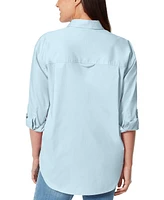 Gloria Vanderbilt Petite Amanda Cotton Button-Front Shirt