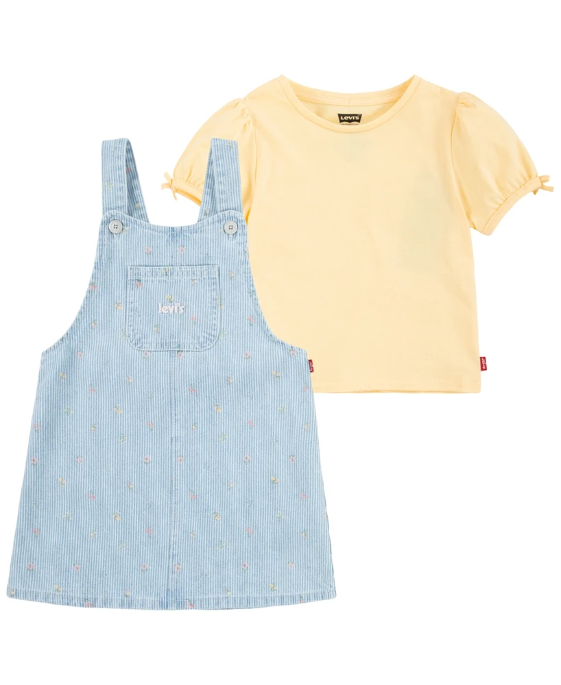 Levi's Toddler Puff Sleeve Tee and Skirtalls Set