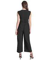 Calvin Klein Women's Twist-Front Flare-Leg Jumpsuit