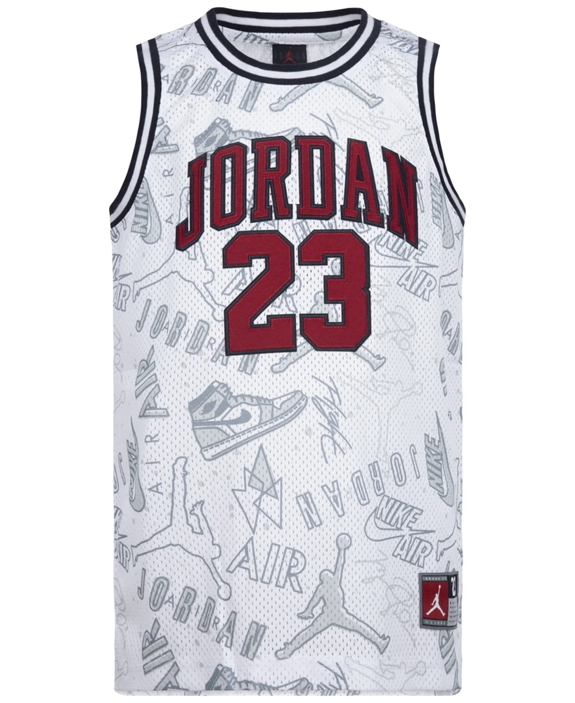 Jordan Big Boys 23 All-Over Print Short Sleeve Jersey