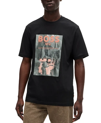Boss by Hugo Men's Seasonal Artwork Regular-Fit T-Shirt