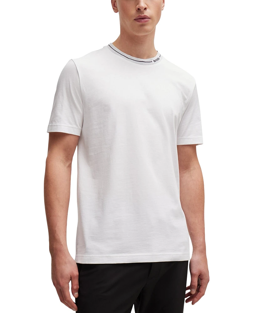 Boss by Hugo Men's Branded Collar Regular-Fit T-Shirt