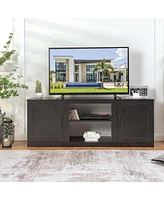 Slickblue 58 Inch Tv Stand with 1500W Faux Fireplace for TVs up to 65