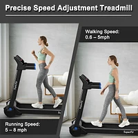 Sugift 3HP Electric Folding Treadmill with Bluetooth Speaker