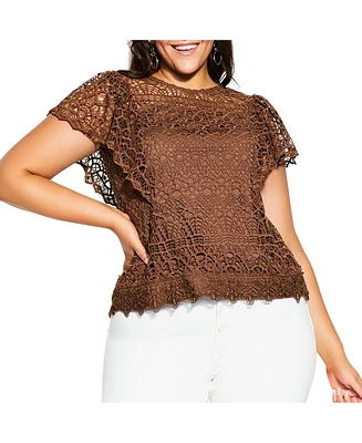 City Chic Plus Size In Adore Top