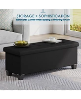 Nestl Inch Ottoman Storage Bench with Bins