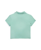 Polo Ralph Lauren Big Girls Twist-Front Stretch Mesh Shirt