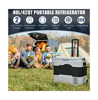 Slickblue 42 Qt Portable Dual-Zone Car Refrigerator