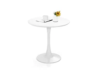 Slickblue 32 Inch Modern Tulip Round Dining Table with Mdf Top-White