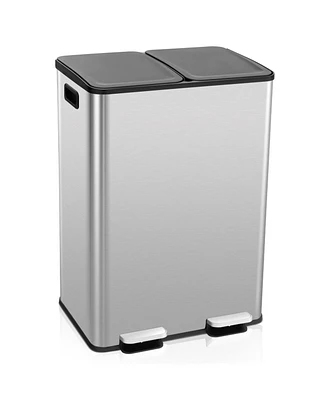 2 x 8 Gallon Dual Trash Can for Kitchen, Office, and Home Use