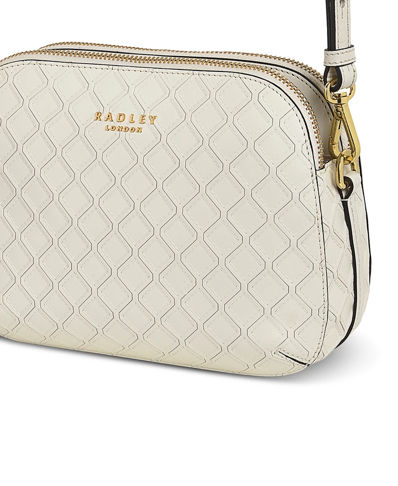 Radley London Dukes Place Embossed Leather Zip-Top Crossbody