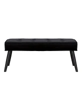 WestinTrends Velvet Tufted Bedroom Bench for Living Room & Entryway