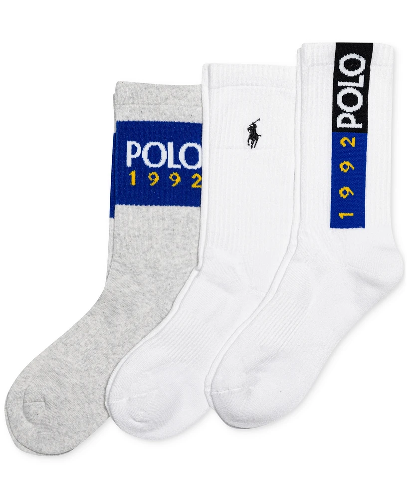 Polo Ralph Lauren Women's 3-Pk. Polo 1992 Crew Socks