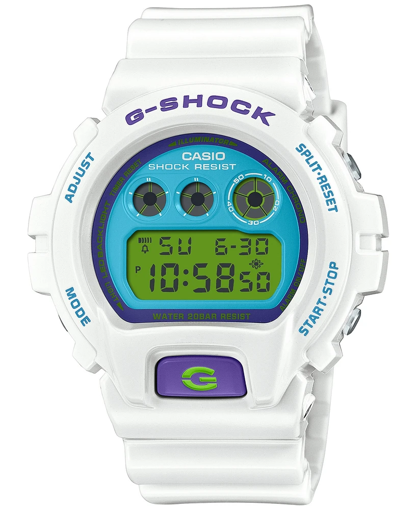 G-Shock Men's Digital White Resin Strap Watch 50mm, DW6900RCS-7