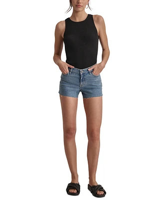 Dkny Jeans Women's Mid-Rise Split-Side Denim Shorts