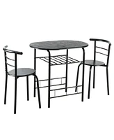 Slickblue 3-Piece Home Kitchen Bistro Pub Table Set with 2 Chairs