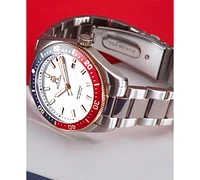 Tommy Hilfiger Men's Automatic Silver-Tone Stainless Steel Bracelet Watch 40mm