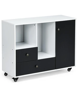Slickblue Lateral Mobile Filing Cabinet with 2 Drawers