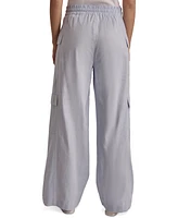 Dkny Jeans Women's High-Rise Drawstring Wide-Leg Cargo Pants