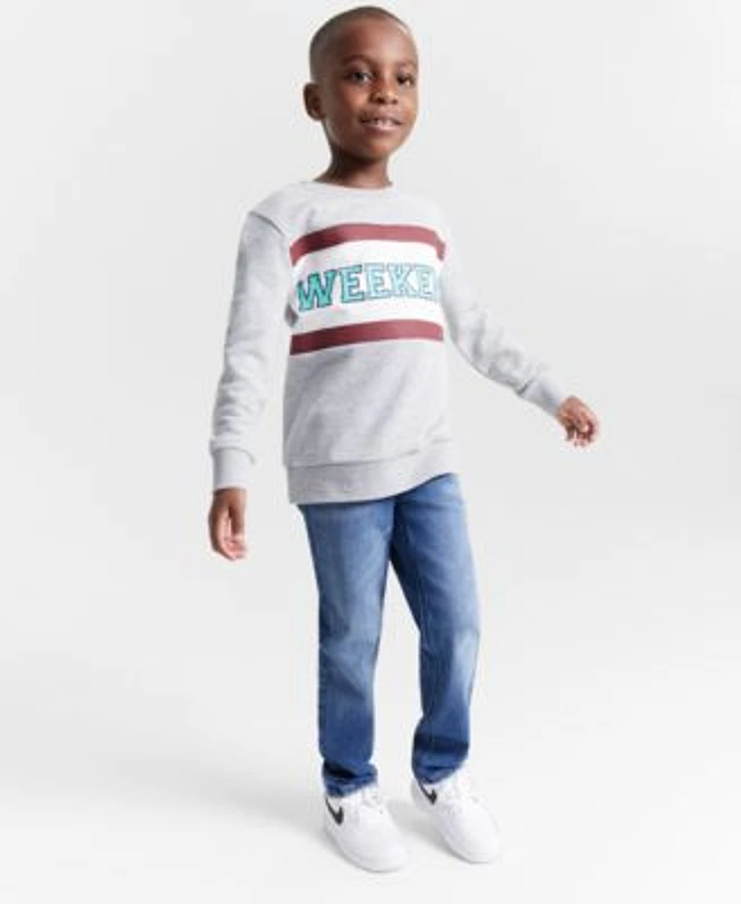 Epic Threads Little Big Boys Weekend Graphic Sweatshirt Slim Fit Lexington Jeans