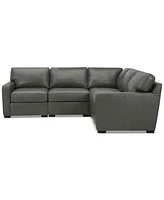 Radley 101" 5-Pc. Leather Square Corner L Shape Modular Sectional, Created for Macy's