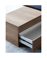 Simplie Fun Arlo Light Brown Wood Finish Coffee Table With Hidden Compartments And 2 Drawers