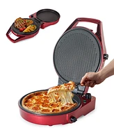 Commercial Chef Countertop Pizza Maker, Indoor Electric Countertop Grill, Quesadilla Maker with Timer