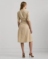 Lauren Ralph Women's Linen Shirt Dress