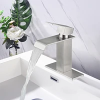 Streamdale Furniture Waterfall Spout Bathroom Faucet, Single Handle Bathroom Vanity Sink Faucet