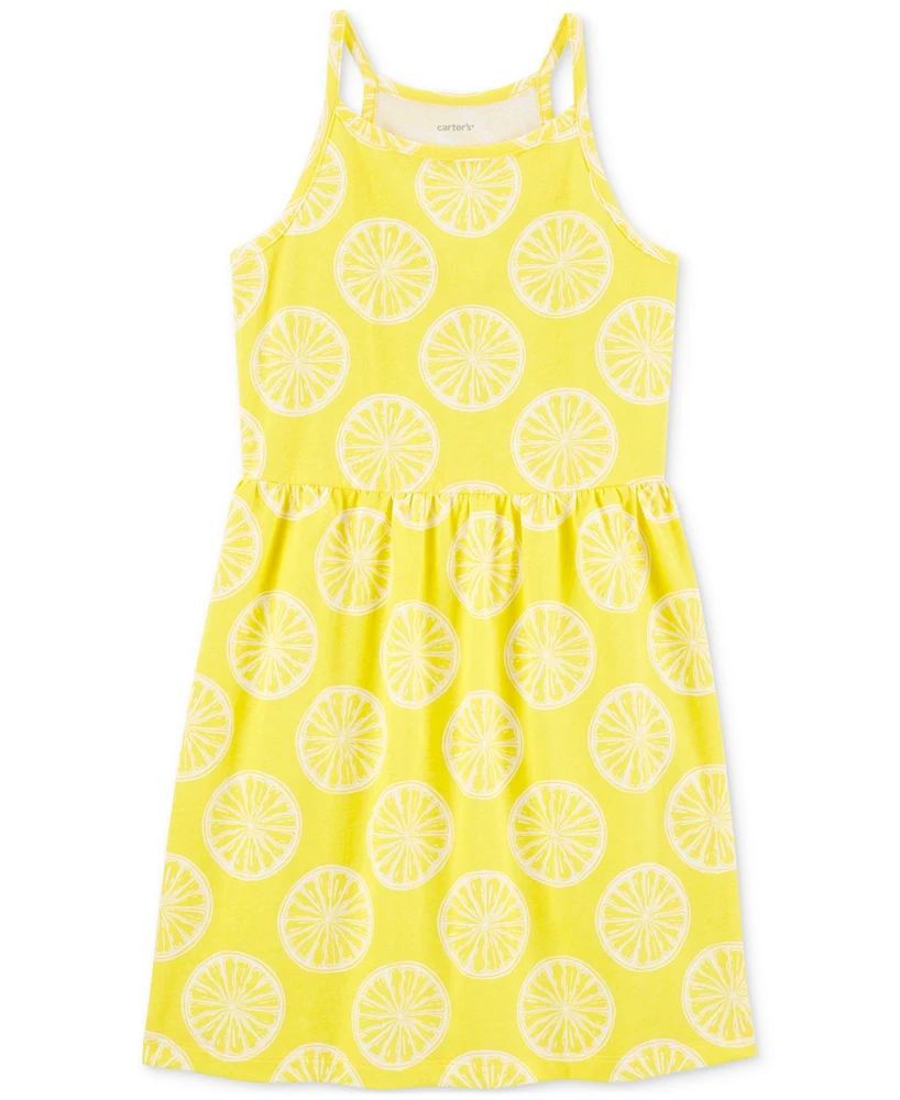 Carter's Little & Big Girls Lemon-Print Cotton Tank Dress