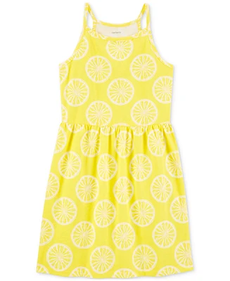 Carter's Little & Big Girls Lemon-Print Cotton Tank Dress