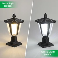 Solar Column Headlights With Dimmable Led