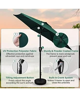 Green 7.5' Patio Table Umbrella with Tilt/Crank