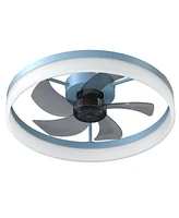 Streamdale Furniture Ceiling Fans With Lights Dimmable Led Embedded Installation Of Thin Modern Ceiling Fans