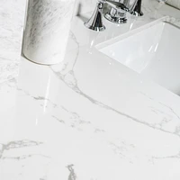 Streamdale Furniture 43 X 22 Bathroom Stone Vanity Top Engineered Stone Carrara Marble