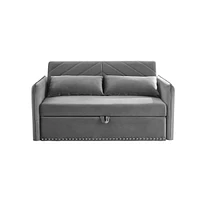 Streamdale Furniture Pull-Out Sofa Sleeper, 3-In-1 Adjustable Sleeper With Pull-Out Bed, 2 Lumbar Pillows And Side