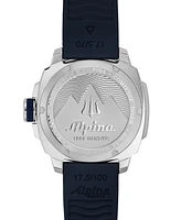 Alpina Women's Swiss Seastrong Diver Comtesse Blue Rubber Strap Watch 34mm