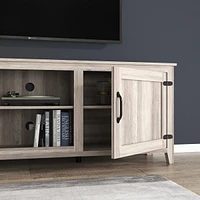 Streamdale Furniture Tv Stand Storage Media Console Entertainment Center With Two Doors, Walnut