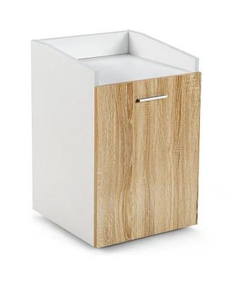 Slickblue File Cabinet with 2 Drawers Mobile Filing Cabinet with Wheel for Letter Size-White