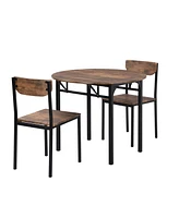 Streamdale Furniture 3-Piece Dining Set with Drop Leaf and 2 Chairs