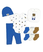 Rock A Bye Baby Boutique Boys 10 Piece Layette Set, Blue Bear