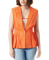 Sam Edelman Women's Lester Smocked-Waist Peplum Vest