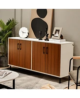 Slickblue 4-Door Kitchen Buffet Sideboard for Dining Room and Kitchen