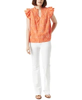 Sam Edelman Women's Rey Cotton Ruffle-Sleeve Blouse