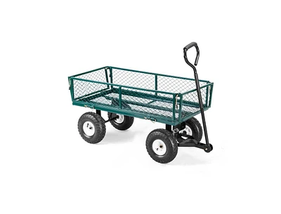 Slickblue Heavy Duty Garden Utility Cart Wagon Wheelbarrow