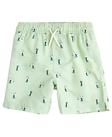 Brooks Brothers Big Boys Golfer Print Swim Trunks