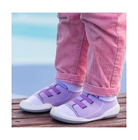 Komuello Infant Girl Breathable Washable Non-Slip Sock Shoes Walker - Violet