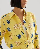 Lauren Ralph Women's Floral Roll-Tab Shirt, Regular & Petite