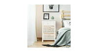 Slickblue Set of 2 3 Layer 1 Drawer Wood Bedside End Table