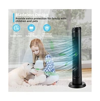 Slickblue 40 Inch Tower Fan with Remote Oscillating Fan with 3 Wind Modes and 4 Wind Speeds-Black